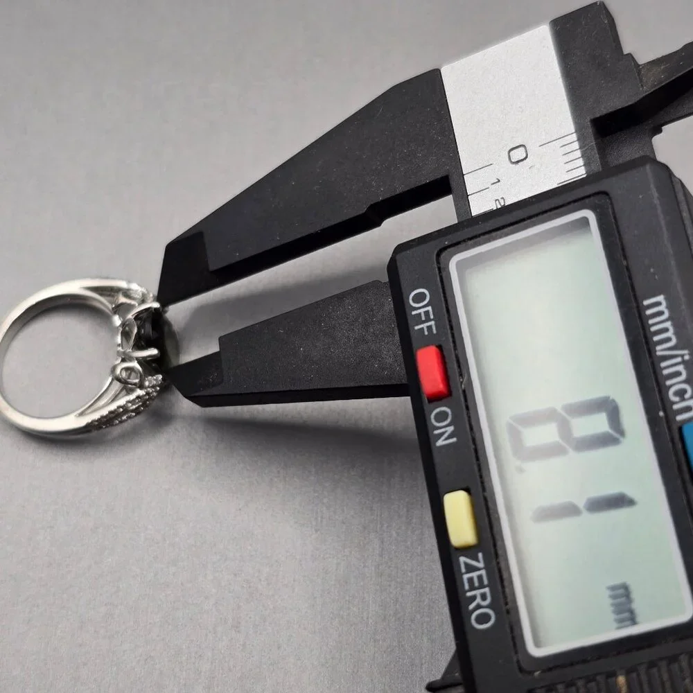 Sterling Silver Moldavite Statement Ring Size 5 Cathedral Setting Signed KYJ - Picture 13 of 15